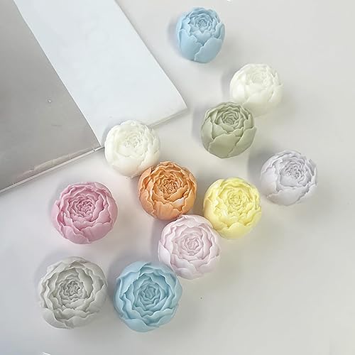 Miniatura 3 de Paquete de 2 moldes para velas de flores de brote, moldes de silicona para fundición de resina y fabricación de jabón, para decoración del hogar,