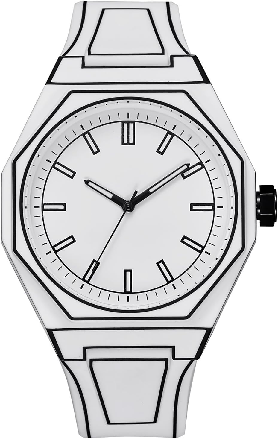 BESTKANG Creative Sketch Watch Anime Series Watch Fashion Simple Analog Quartz Silicone Strap Unisex Watch