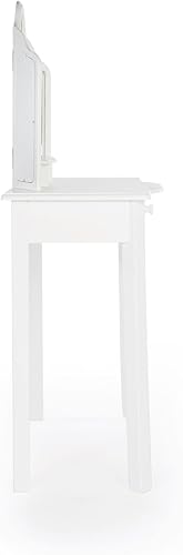 Miniatura 11 de Guidecraft Juego de tocador y taburete rosa para niños de 3 a 8 años, mesa de maquillaje con espejos y silla para niñas, juego de escritorio de