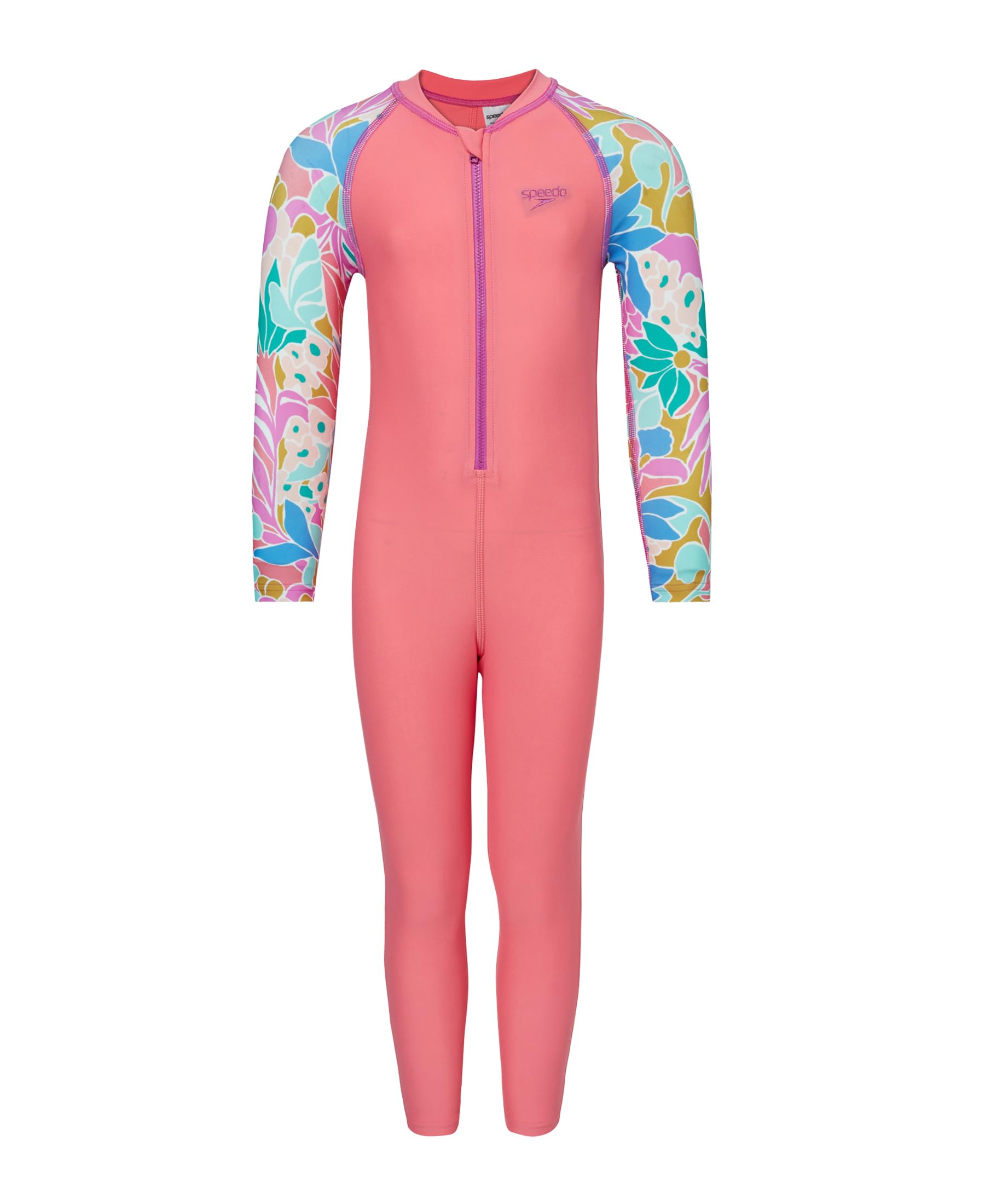 Speedo Tots Unisex Endurabrite Printed Colorblock All in One Suit for Boys and Girls-image-29
