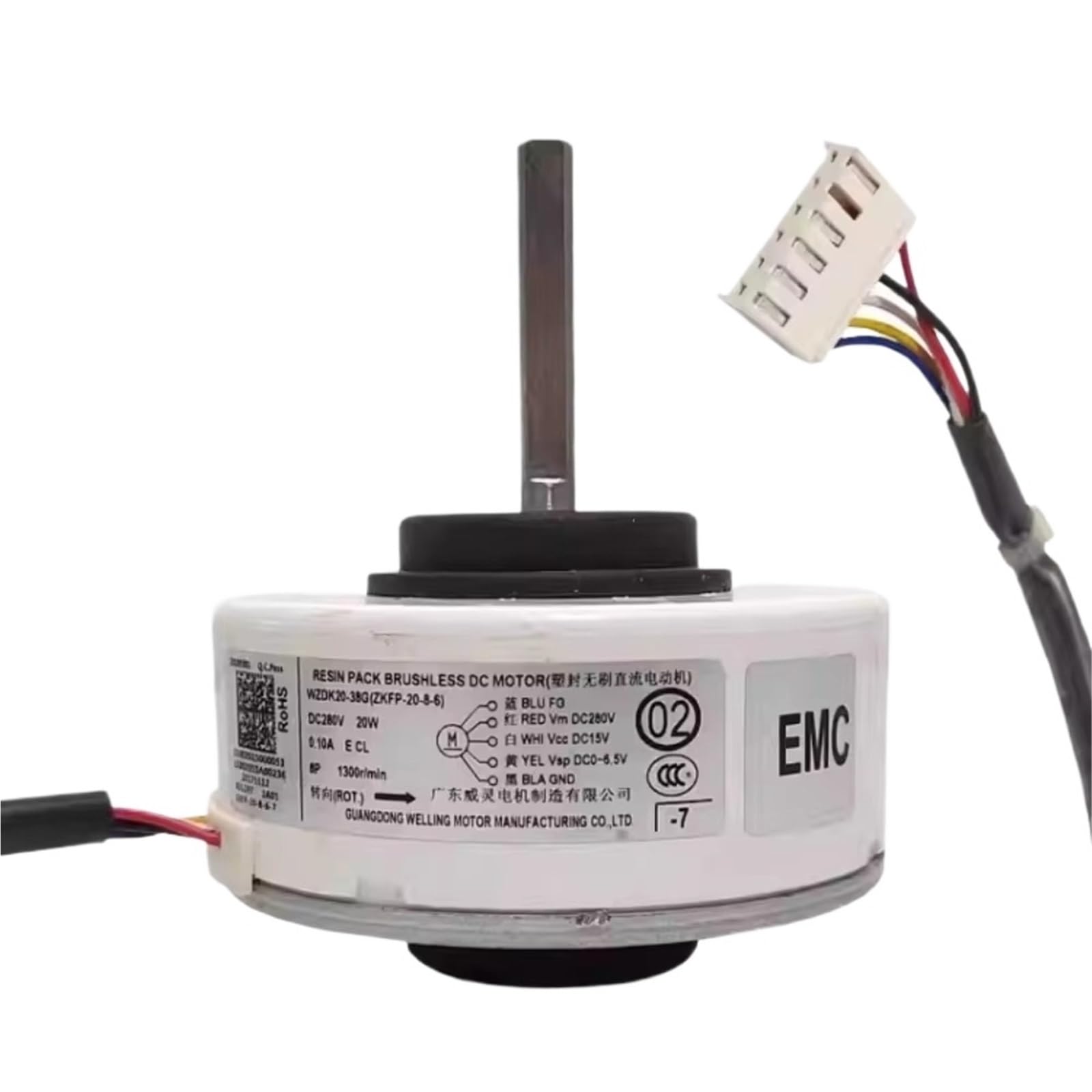 EKFBQBGW WZDK20-38G DC280V 20W 1800r/min ZKFP-20-8-6 Indoor Unit DC Fan electronic starter for Air Conditioner Conditioning Parts