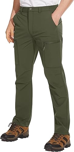 TACVASEN Pantalones de senderismo para hombre, ligeros, de secado rápido, con 5 bolsillos, tácticos, militares, antidesgarros, duraderos