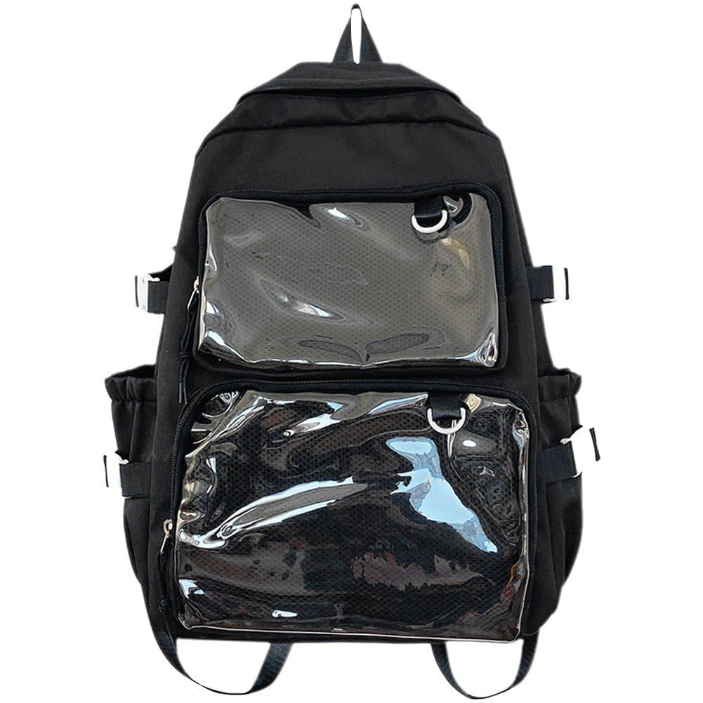 Sac à dos transparent robuste de grande capacité pour femmes avec bretelles confortables d'école