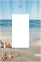 Vista 131 de Cubierta de Interruptor de Luz de 1 Gang con Escena de Flores de Grecia Mediterránea, Dispositivo Individual Basculante/GFCI, Placa Decorativa