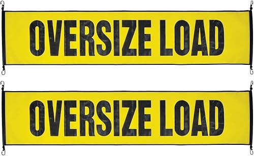 VULCAN Cartel de carga de gran tamaño con ganchos de metal resistentes, paquete de 2, malla de cordón elástico, 18 x 84 pulgadas