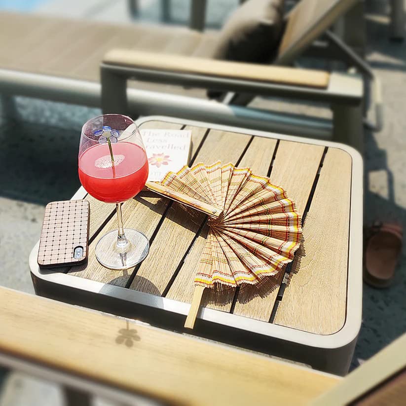 Royal 11 Handcrafted Woven Bamboo Round Shape Folding Hand Fan for Summer - Image 2 thumbnail