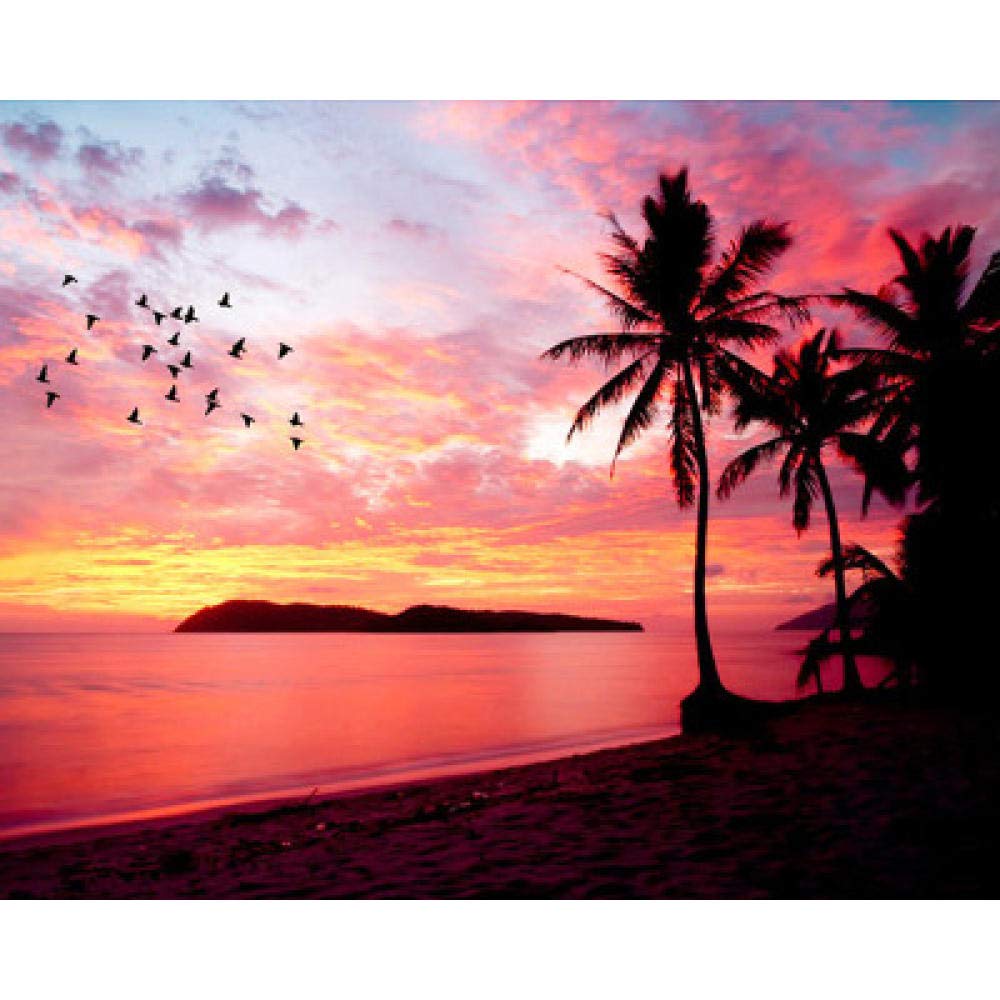 Peinture diamant 5D paysage coucher de soleil pour évacuer le stress