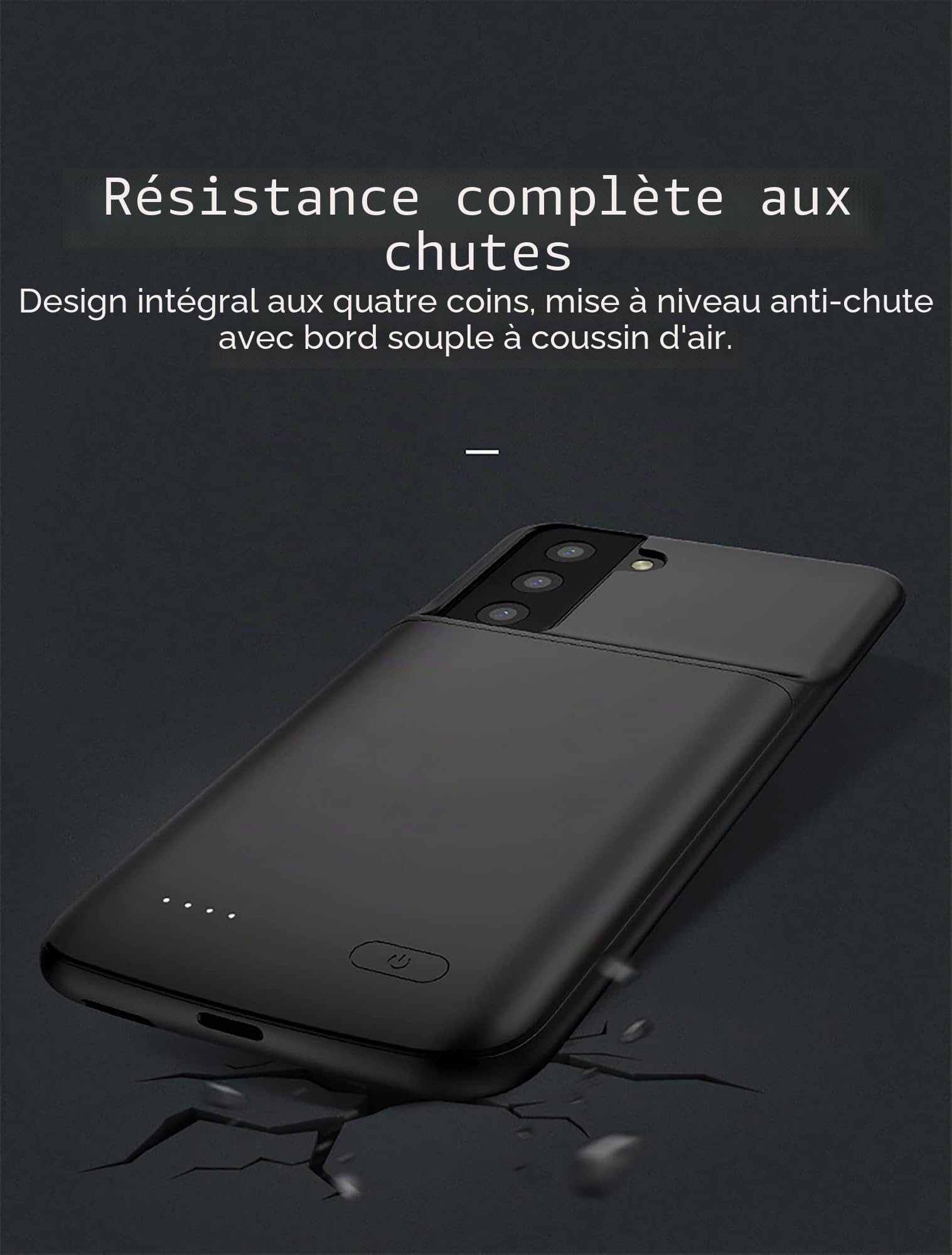 Smart Cover batterie pour Samsung Galaxy S21 5G 6.2" BATTERY CASE RECHARGEABLE POWER BANK SLIM 4800 MAH
