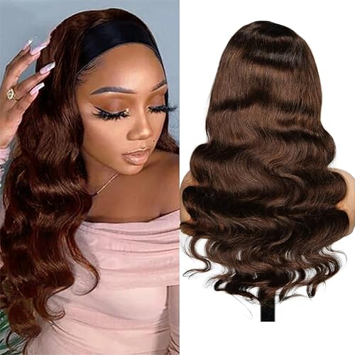 Miniatura 8 de Miss Lee Peluca de cabello humano rizado con diadema de 18 pulgadas, sin encaje frontal, pelucas rizadas para mujeres negras, cabello humano sin