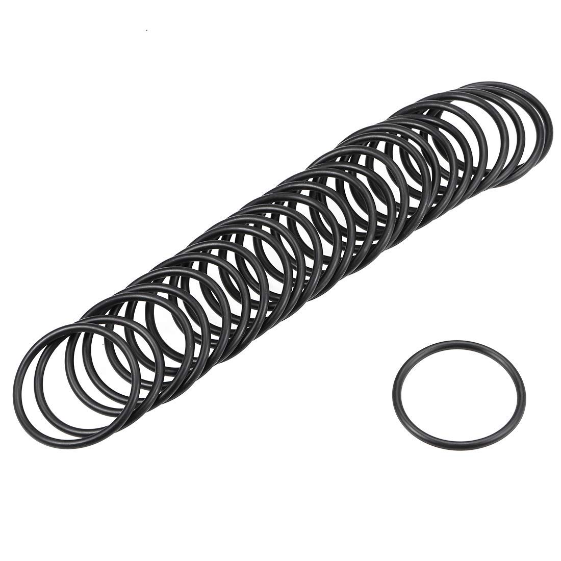 Amazon.co.jp: Oリングニトリルゴム28.24mm内径33.48mm OD 2.62mm幅丸  