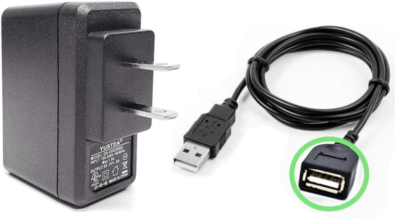 YUSTDA Wall AC Power Adapter Cable Compatible with Black
