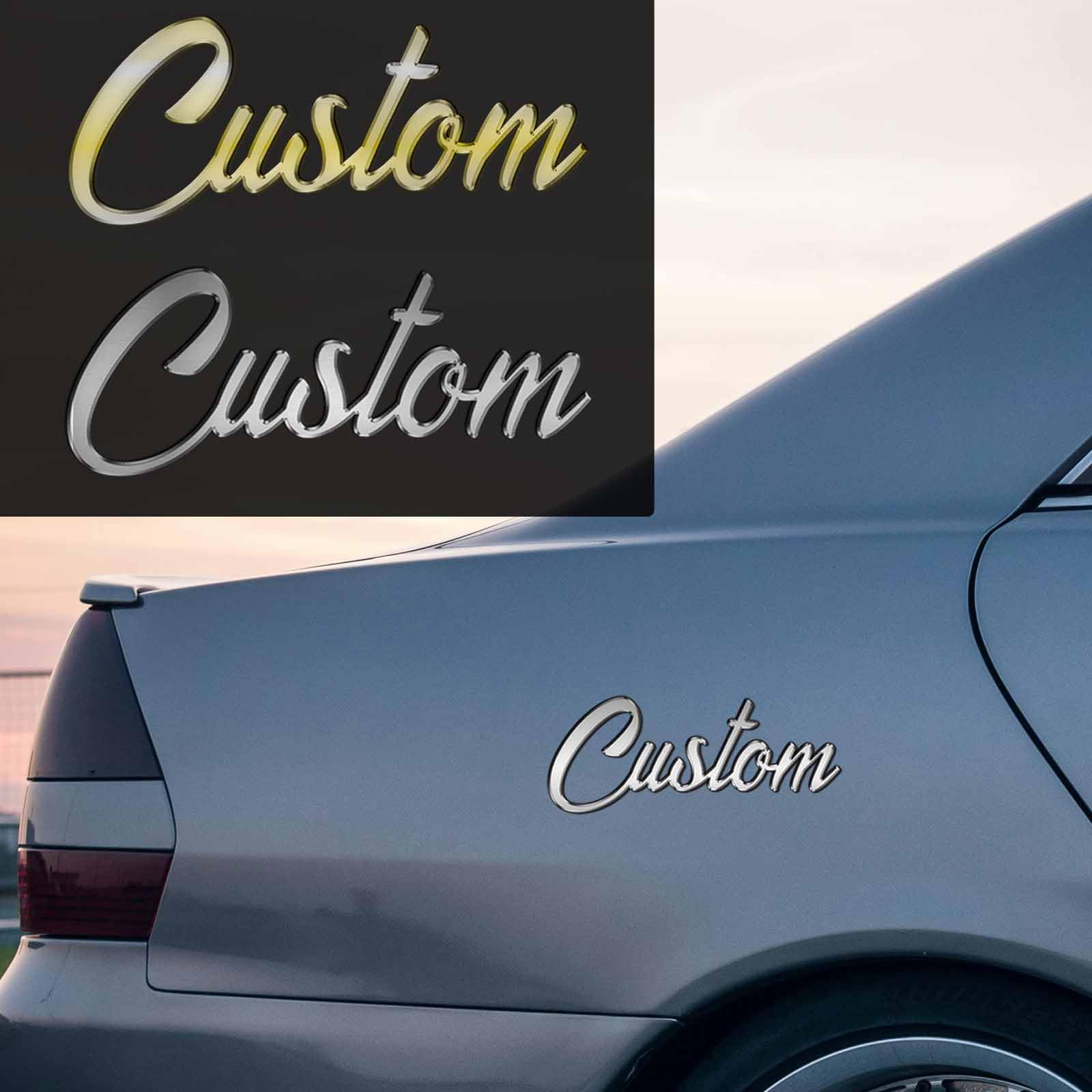 Custom Emblem 3D with Personalized Name, Custom Automotive Metal Letters Emblem, Personalized 3D Chrome Metal Stickers Strong Adhesive Decals Car Truck Boats Gifts