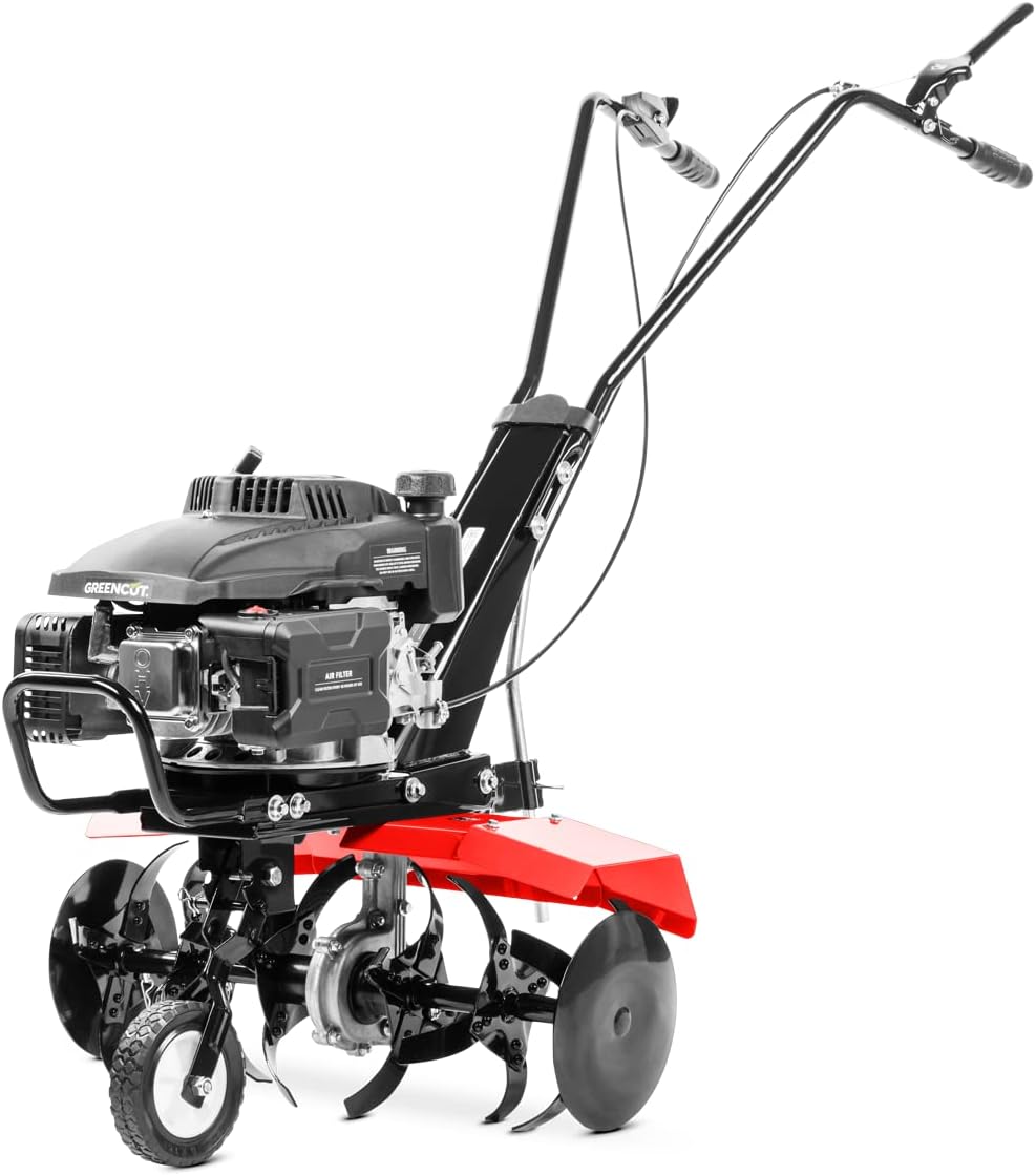 Motobineuse 52cc Essence 2 Temps - Motoculteur Compact Puissant Pour Jardin 1.45KW