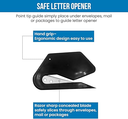 Miniatura 6 de Explish Accesorios de escritorio, suministros de oficina, grapadora de escritorio sin esfuerzo, removedor de grapas, abridor de sobres, una tijeras