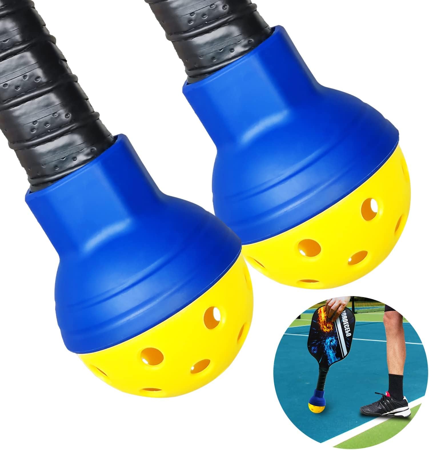 Pickleball Ball Retriever , Pickleball Picker Upper , Fits Standard Paddles, Attaches to Pickleball Paddles , The Easy Way to Pick Up Pickleball Balls Without Bending Over