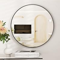 Koonmi 70 cm Arany Kerek Tükör Alumínium Kerettel - Fürdőszobába, Nappaliba, Hálószobába, Előszobába - Fali Dekoráció 1