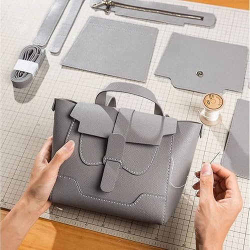 Miniatura 2 de POPSEWING Bolsa Maestro de cuero, kit de bricolaje, bolsa de hombro cruzada con kit de costura, kit de bolsa hecha a mano para mamá, novia, regalo
