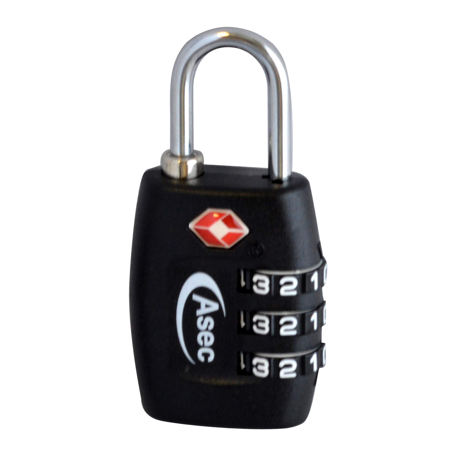 Asec Black Tsa Luggage Padlock