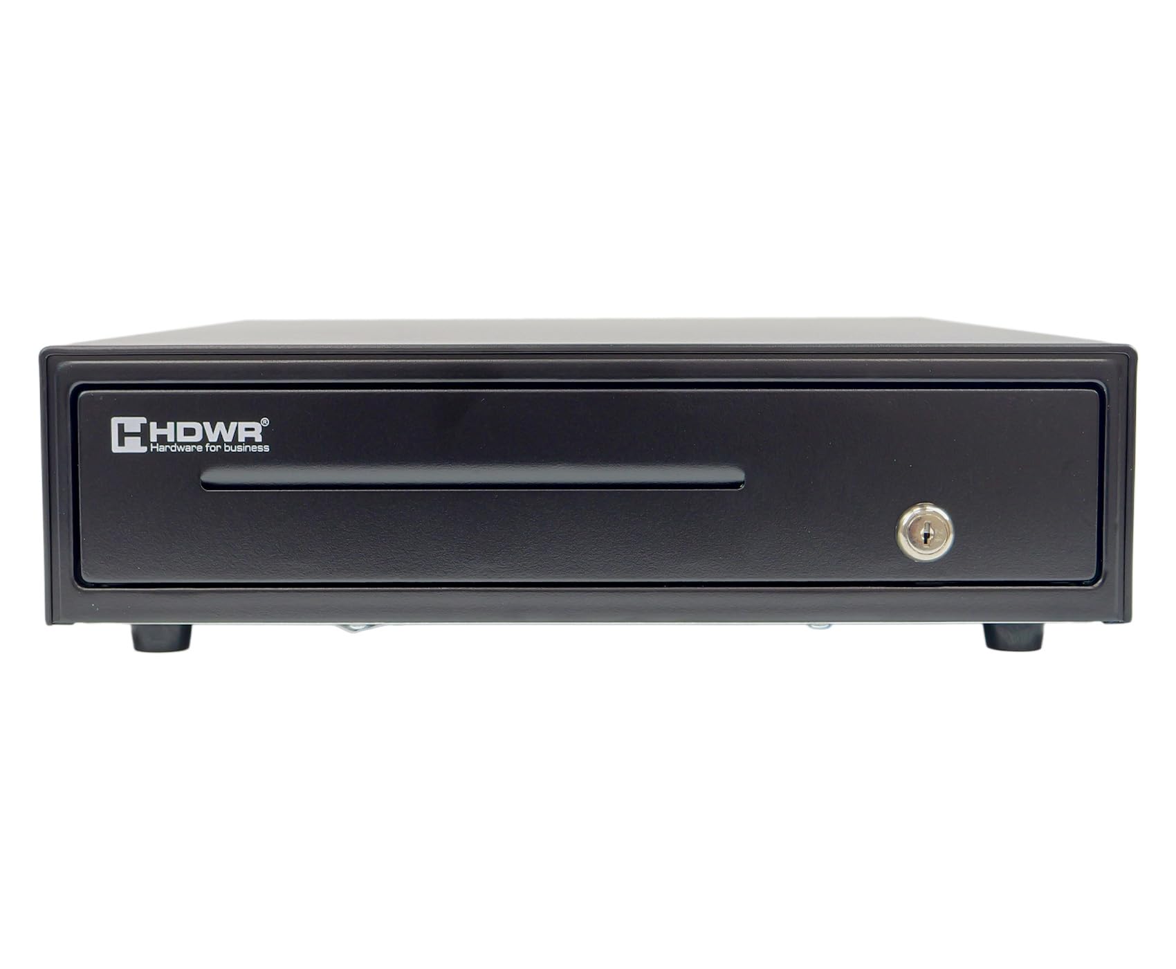 HDWR HD-KER35 Tiroir-caisse enregistreuse, RJ12, acier durable, avec clé | Tiroir fiscal pour point de vente, connexion imprimante tickets, design élégant, verrouillable