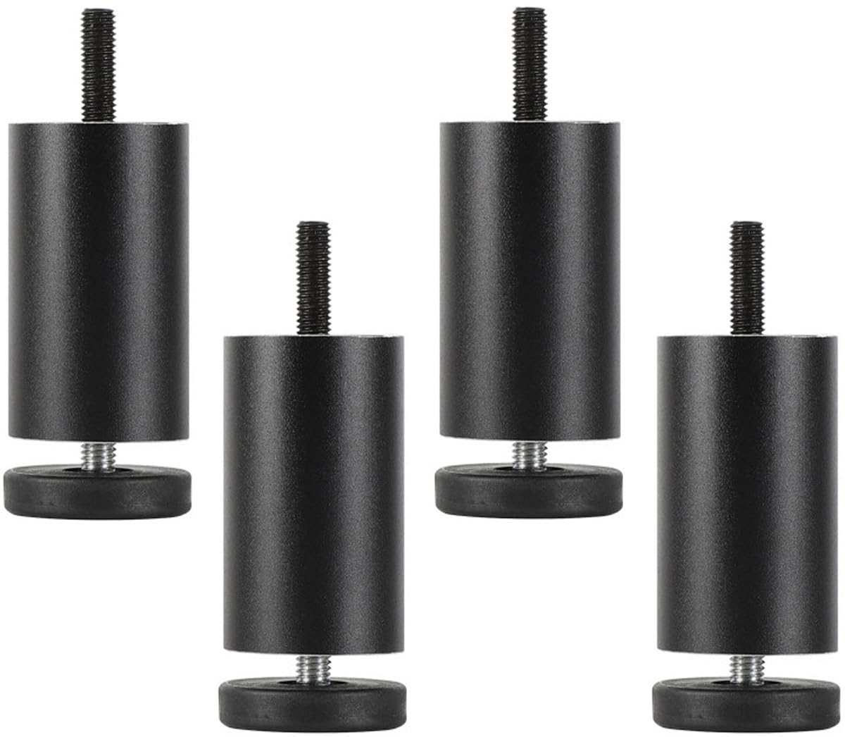 Jambe ronde de garde-robe DOCIM en métal noir design contemporain 35cm