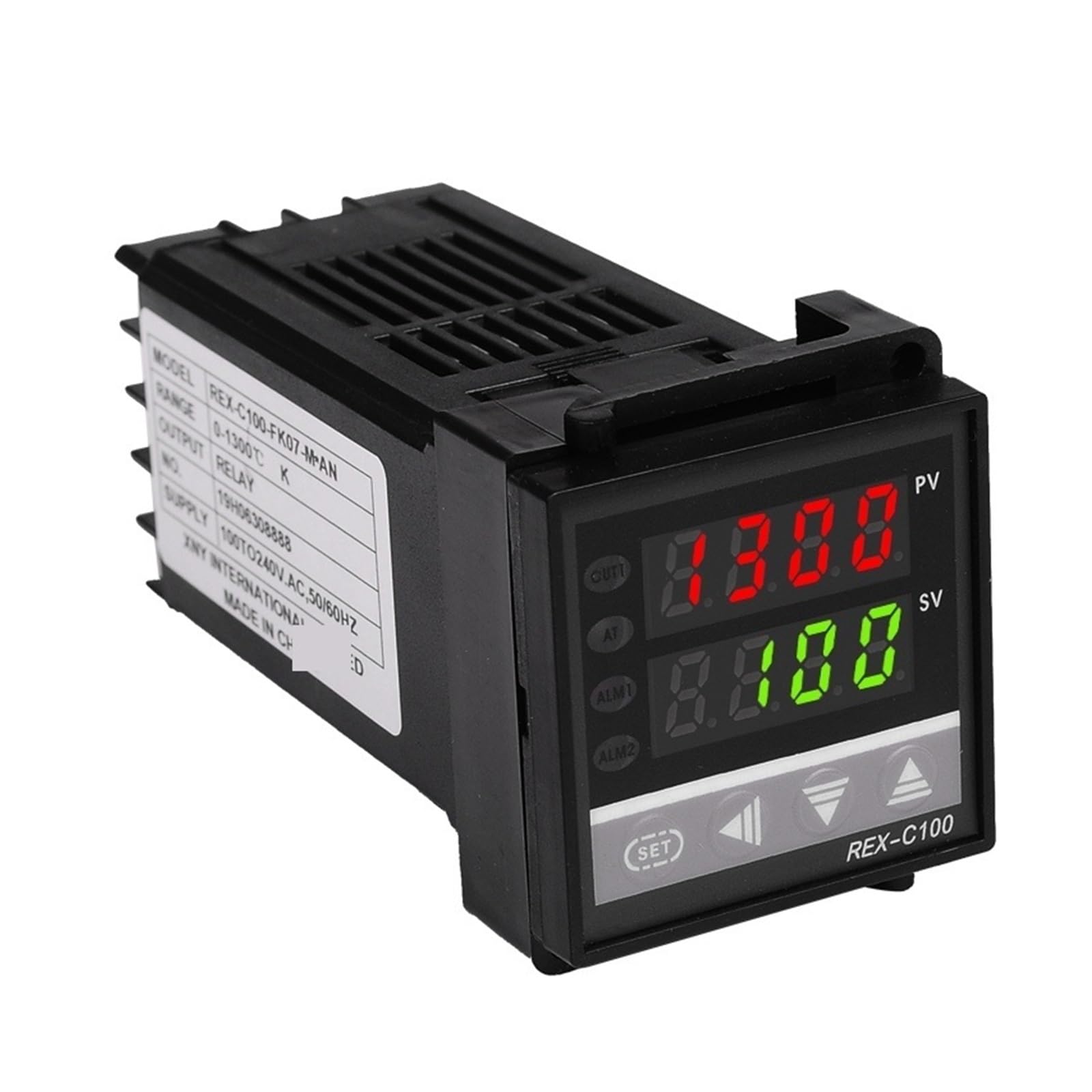 Controlador PID de Temperatura Termostato Controlador de Temperatura Digital de 48 x 48 mm con Entrada K/J/E/S/R/PT100