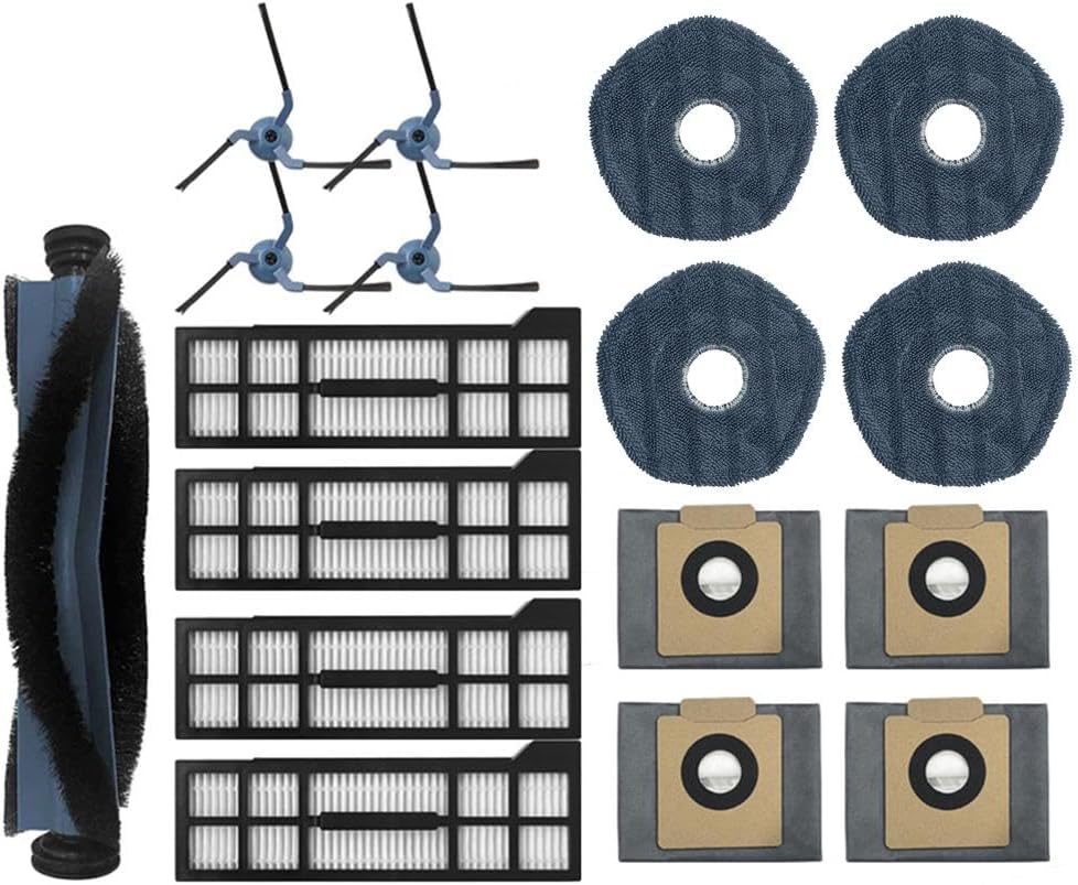 for Eufy X10 Pro OMNI Robot Vacuum Kit Main Side Brush HEPA Filter Mop Cloth Dust Bag Vacuum Kits