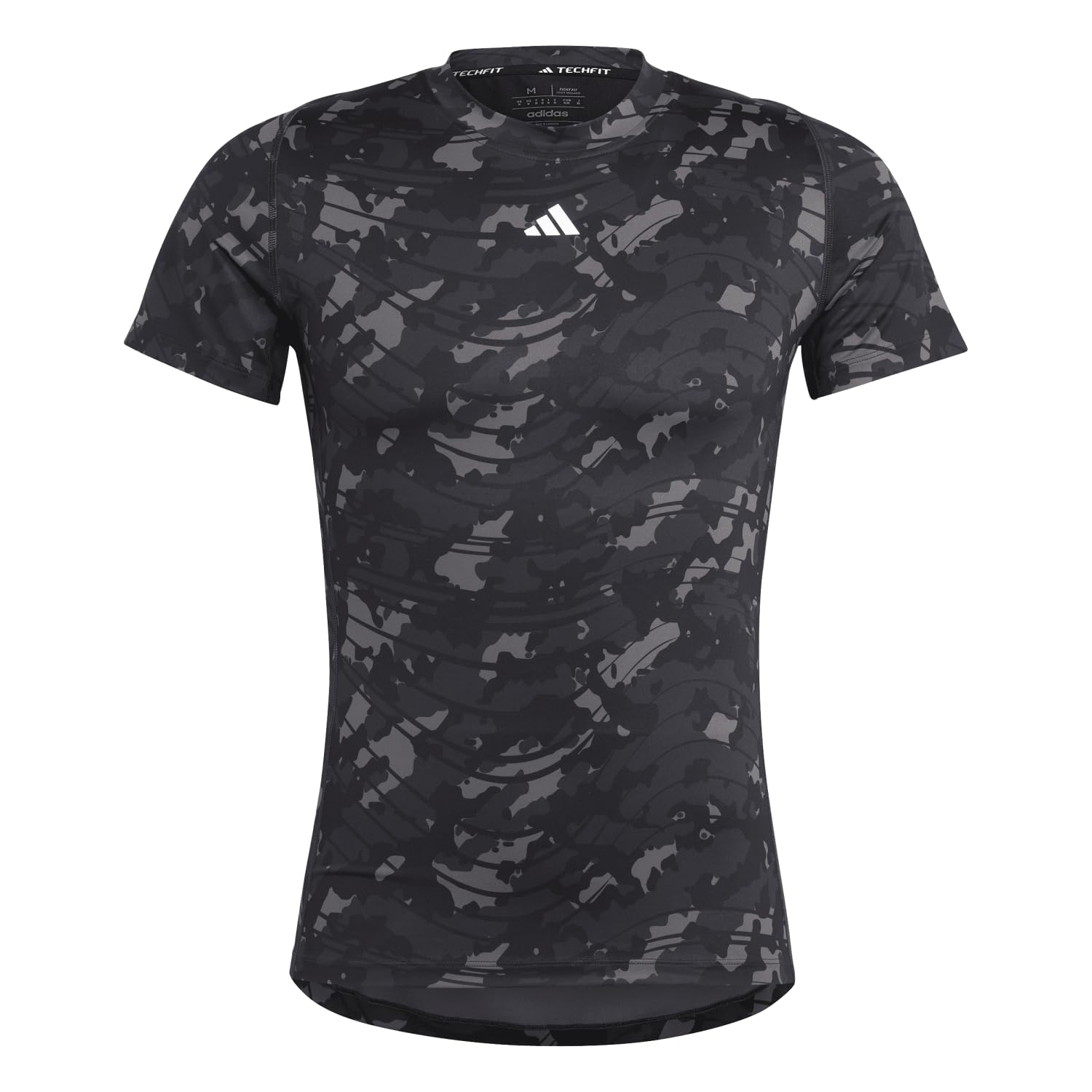 Adidas Techfit Allover Print Training Short Sleeve T-Shirt Maglietta Uomo