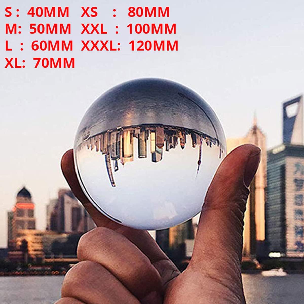 K9 Crystal Ball 70mm(2.75 Inch) Transparent Glass Ball Fengshui Crystal Sphere for Home Decor, Meditation Divination, Lensball Photography, Suncatchers