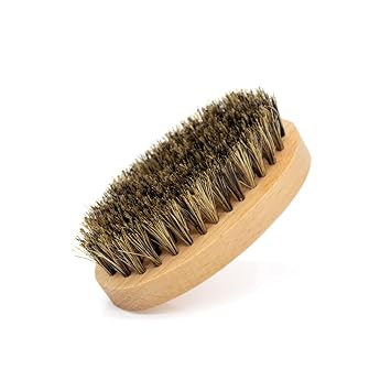For Facial Hair Boar Bristle Beard Brush Oval Wood Handle Beard & Mustache Brush Massage Comb Men Beard Grooming Tool