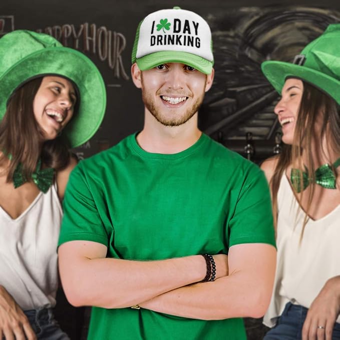 🍀☘️ St. Patrick's Day Outfit Idea: Lucky Trucker Hat!