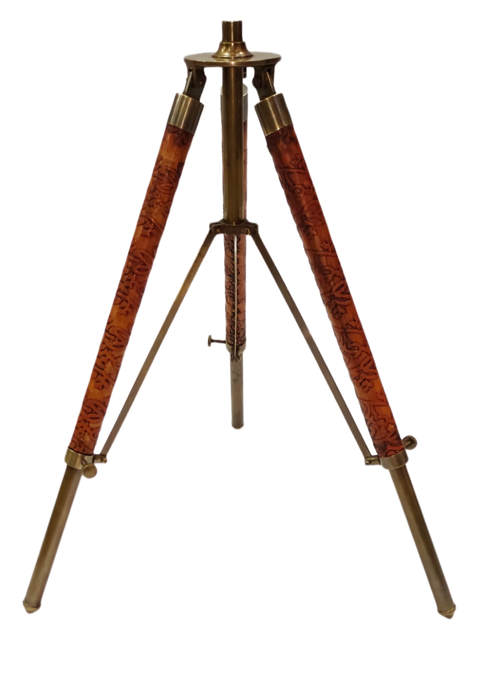 Vintage Table Decorative Brass Telescope Marine Gift Functional Instrument Collectibles Gift Item (Brass Antique + Leather)