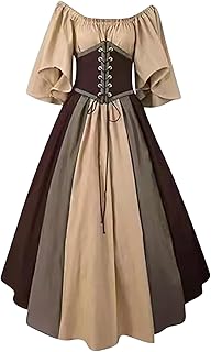 Victorian Dress for Women 1800S Medieval Renaissance Dresses with Corset Short Sleeve Vintage Halloween Dresses