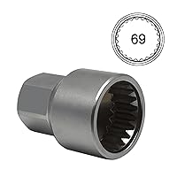 Vista 25 de ABC-67 21Pt Outer Ring 2mm Wheel Locking Nut Key for Porsche VW Toureg Panamera/Cayenne/Macan/Cayman/SUV, Nut Socket Adapter, Anti-Theft Lug Nut