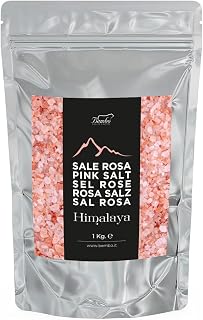 Sal Rosa del Himalaya Cristales 1 kg - Natural, Bajo en Sodio y Rico en Oligoelementos - Sin conservantes, colorantes y sin OGM