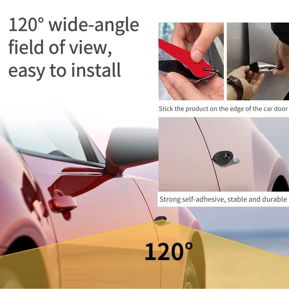 Dashcam da 6,25 pollici con telecamera laterale, punto cieco da 6,25 pollici | Display IPS da 6,25 pollici, grandangolo da 120°, luminosità automatica, per segnale ahd, alloggiamento in ABS nero