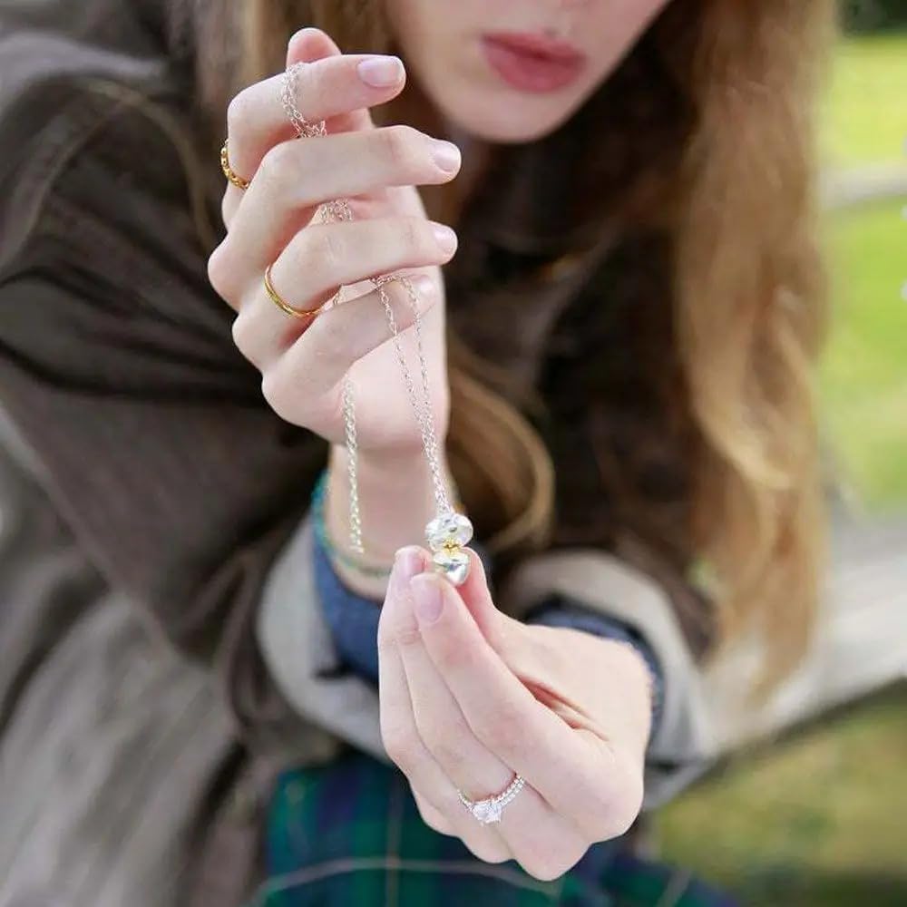 Generic 925 Sterling Silver Openable Acorn Necklace - Women's Botanical Charm Pendant, Heart Shape, 46cm Chain - Image 5