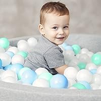 Vista 5 de Bolas para pozo de bolas, 500 unidades, bolas de plástico para jugar, para pozos de bolas, corrales para perros, sin BPA, a prueba de aplastamiento