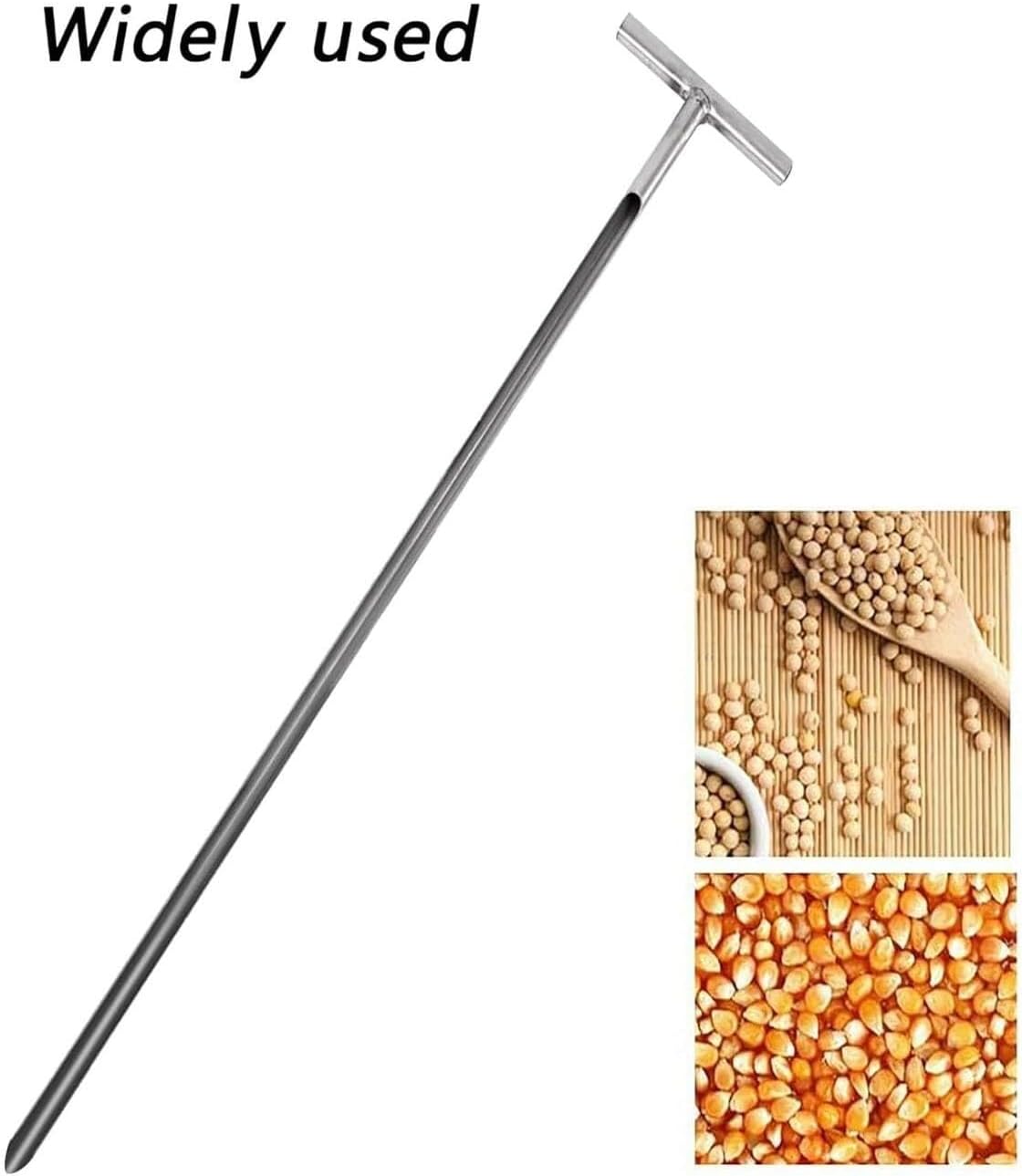 Grain Probe Sampler:Stainless Steel Soil Sampling Probe Kit - 100cm (39.3''), 2.8cm (1.1'') Diameter, Precision Grain Sampler for Accurate Soil Testing & Analysis (80cm / 31.4'')