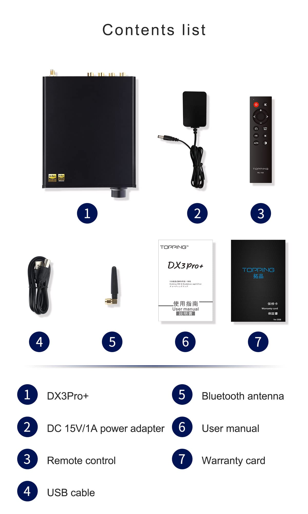 Topping DX3 Pro+ Bluetooth Kopfhörerverstärker Silber