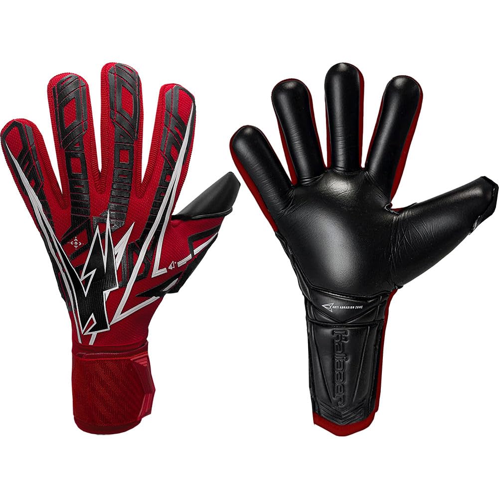 Kaliaaer ShokLock Neg J (Removable Protection) Goalkeeper Gloves Size 3 red