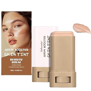 Baorder Foundation Stick Beauty Balm Serum Boosted Skin Tint Portable Olive Tinted Moisturising Serum Contour Stick Foundation Face Stick for Women Natural Finish (05)