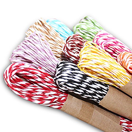 12 Colors Raffia Stripes Paper String for DIY Making,120 Yards Paper Craft String/Cord/Rope for Gift Wrapping,Party Favor