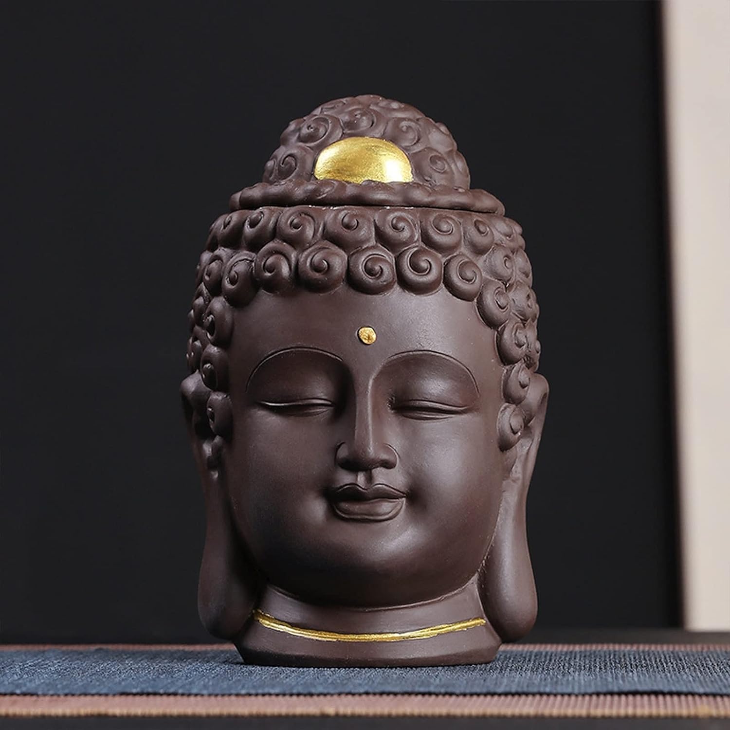 Wxmyozr Purple Buddha Cremation Urns For Human Ashes/Pet Ashes, Medium Ceramic Decoration Keepsake Urn, Sharing Funeral Urns With Premium Box, Clay
