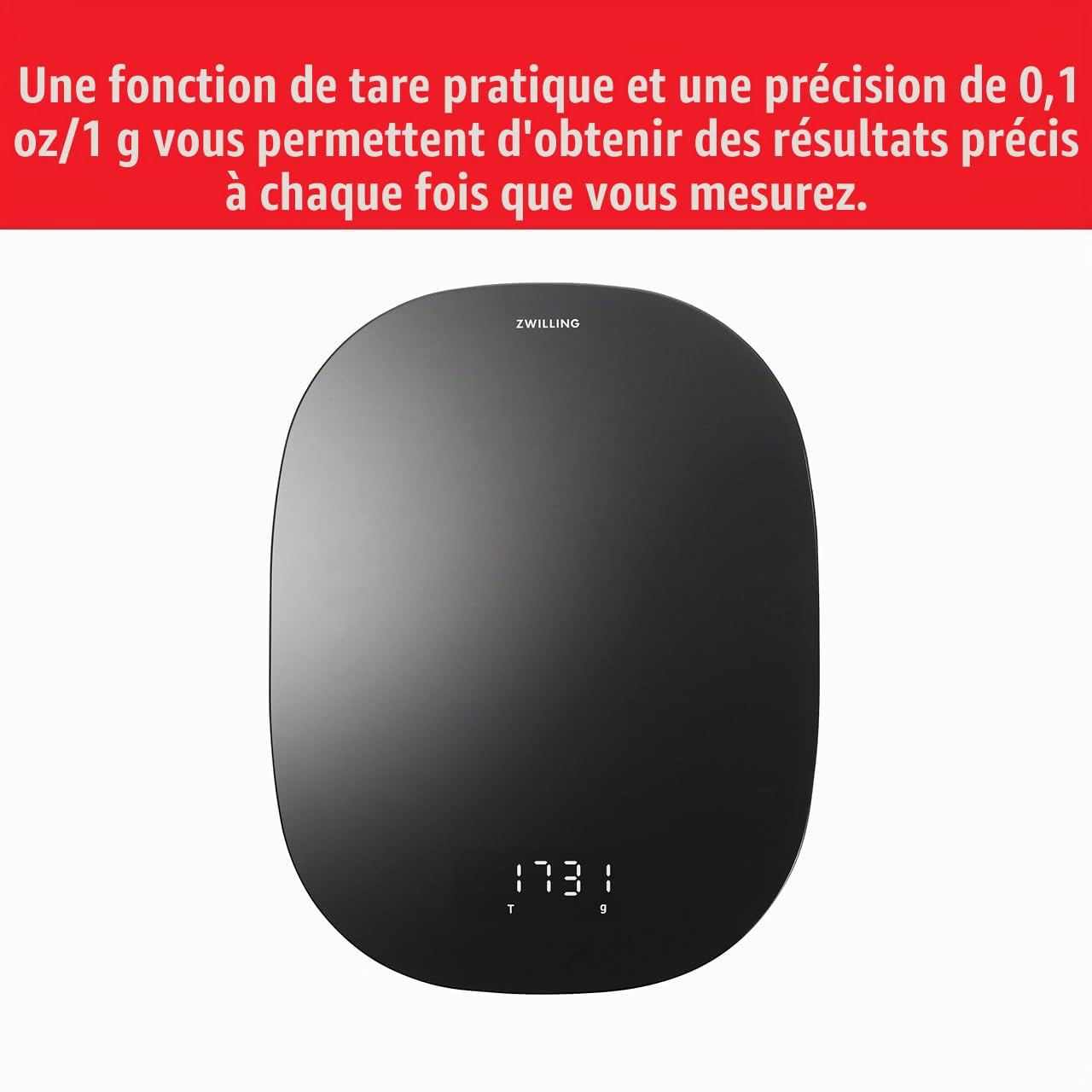 Zwilling Enfinigy Balance de cuisine numérique Poids maximum 10 kg Précision 0,1 g Noir