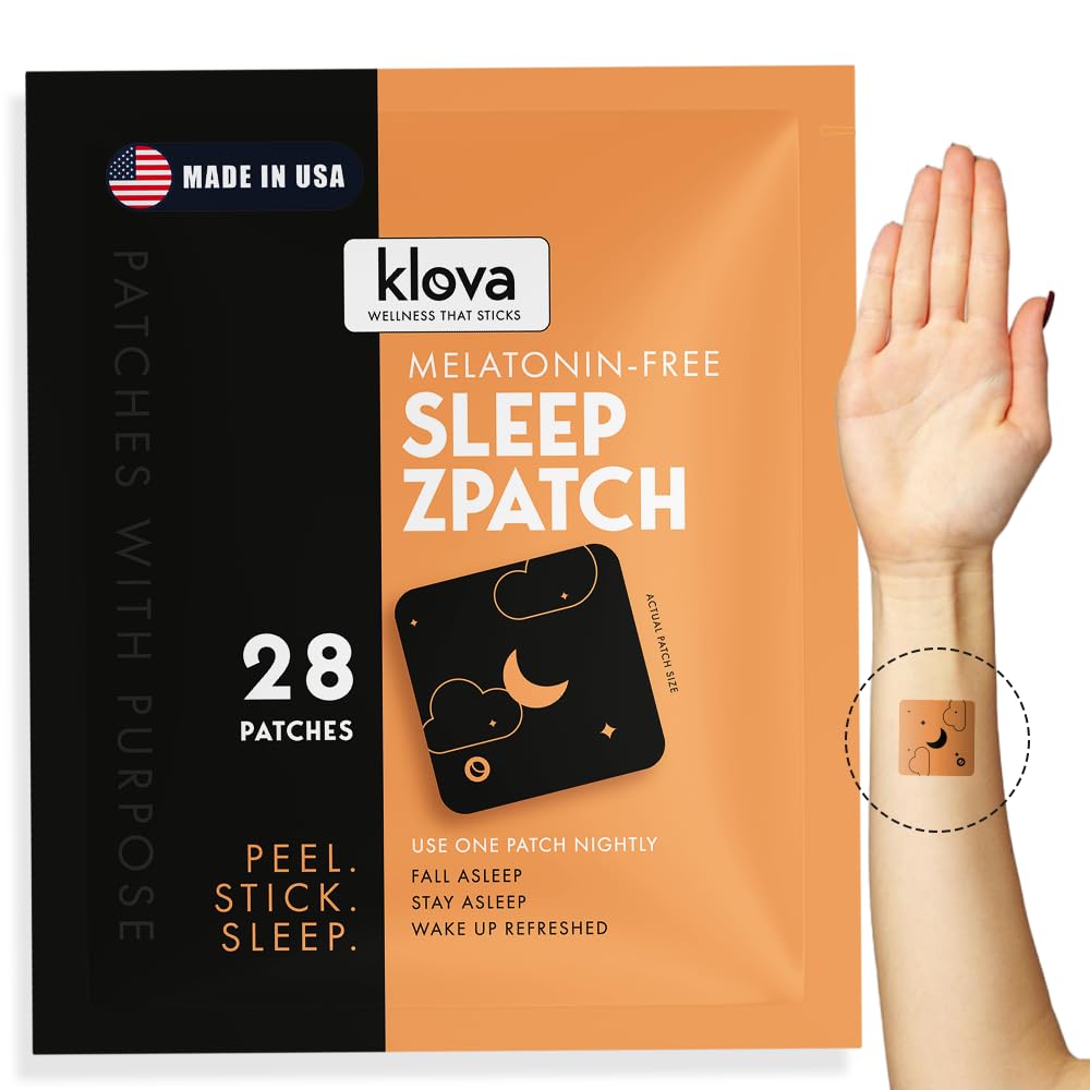 Klova Extra Strength Sleep Patches for Adults | Natural Sleep Aid with 6mg Melatonin, Valerian & L-Theanine | Non-Habit-Forming Deep Sleep Support for Men & Women | 28 Patches — Amazon image 9