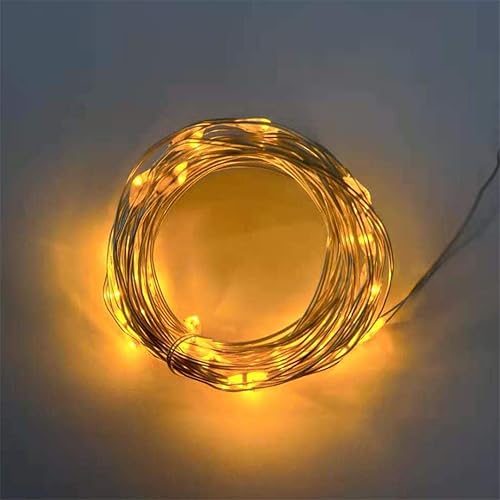 Miniatura 2 de Paquete de 4 luces LED de gota de rocío que funcionan con pilas, mini luces de hadas para interiores con función de temporizador, para bodas, hogar,