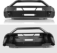 Vista 7 de Parachoques delantero resistente compatible con Toyota Tacoma 2016 2017 2018 2019 2020 2021 2022 2023. Parachoques delantero con espacio