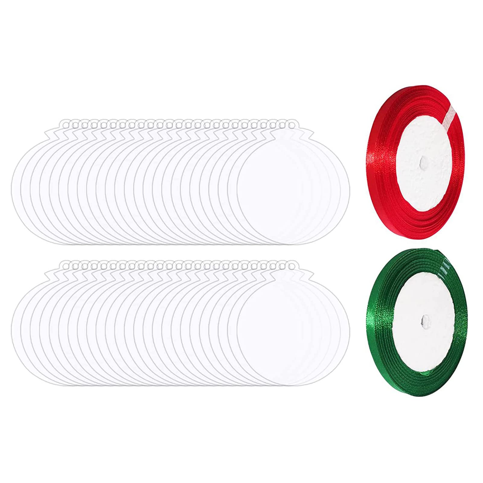Boule de Noël acrylique transparent de 8 cm pour décorer le sapin