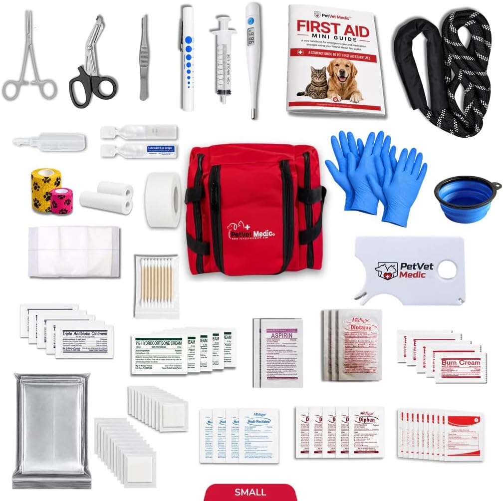 Cat & Dog First Aid Kit with Thermometer & Bandages (Small)