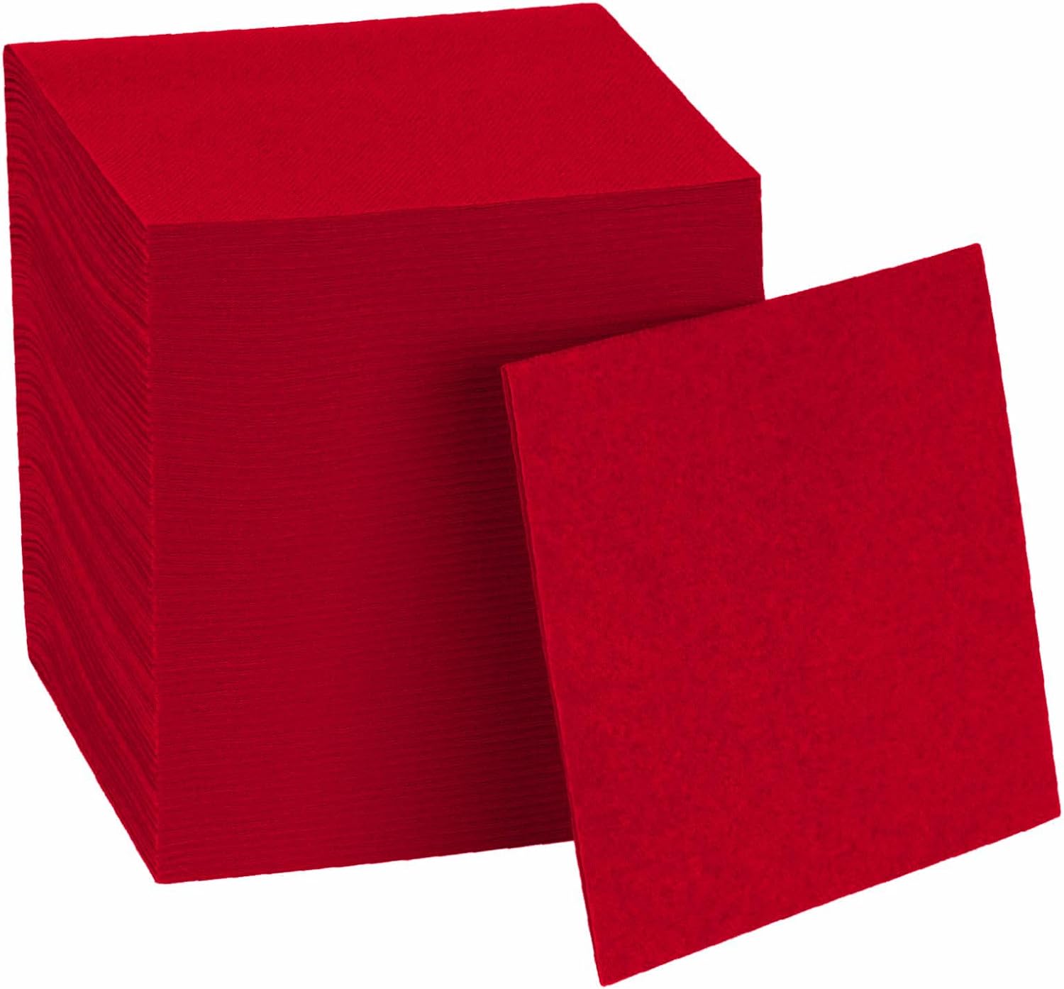 Disposable Red Cocktail Napkins Paper 4" x 4" HighEnd